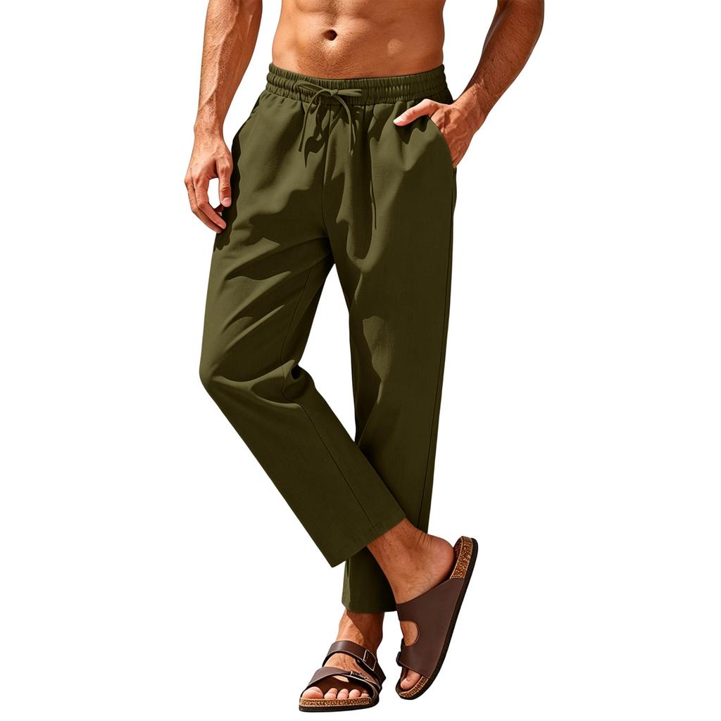 Men's Casual Linen Pants for Spring and Summer Everyday Wear