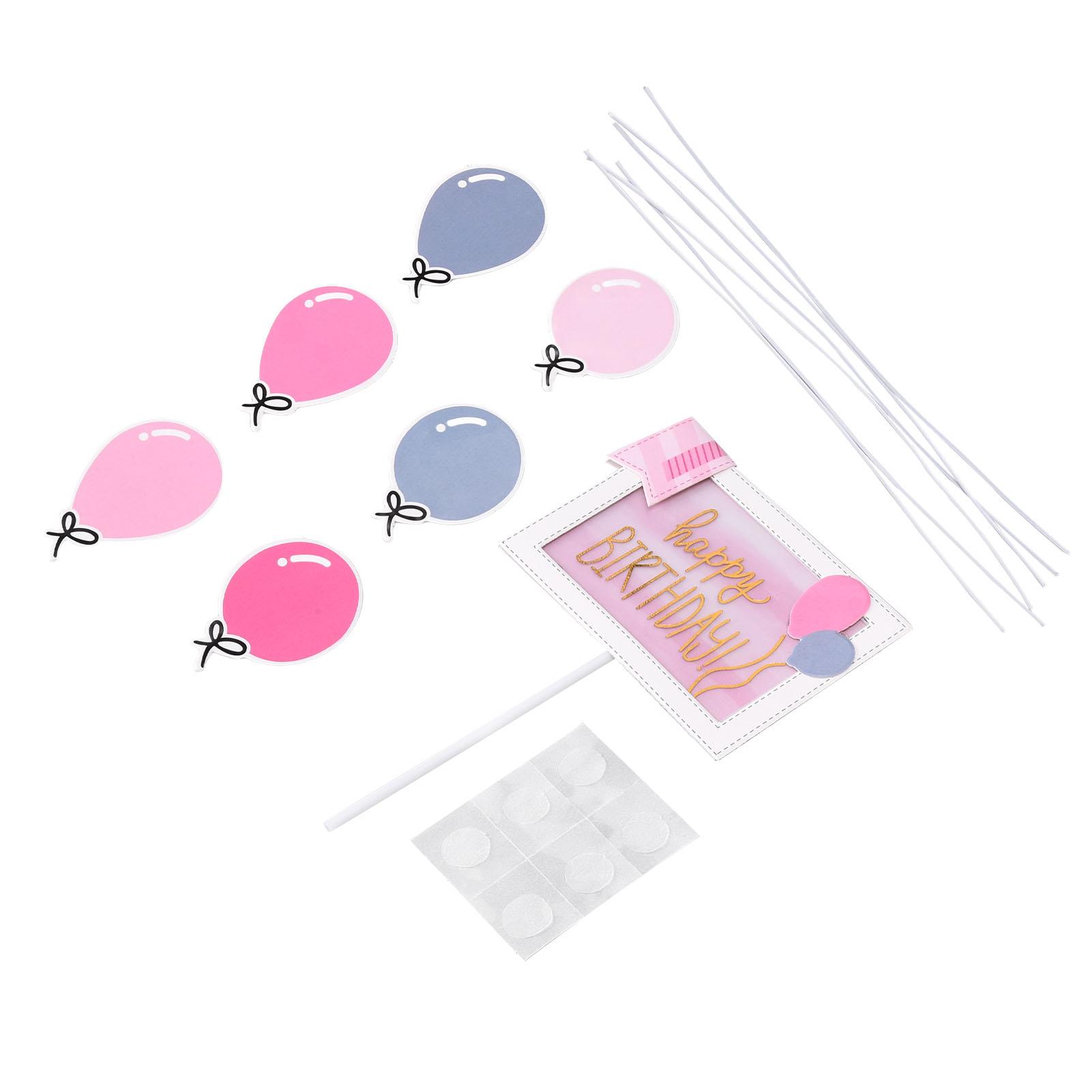 2 Pcs Birthday Cake Insert Girl Birthday Party Cake Letter Card Paper Insert Decoration
