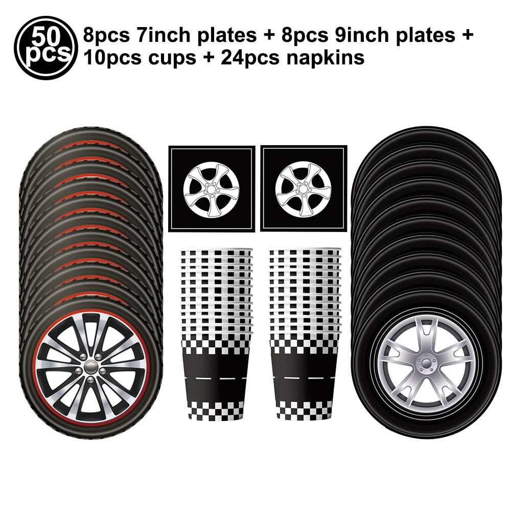 Checkered Race Car Party Black White Checkered Flag Tablecloth Road Tablecloth Racetrack TableCover Racing Birthday Party Decor
