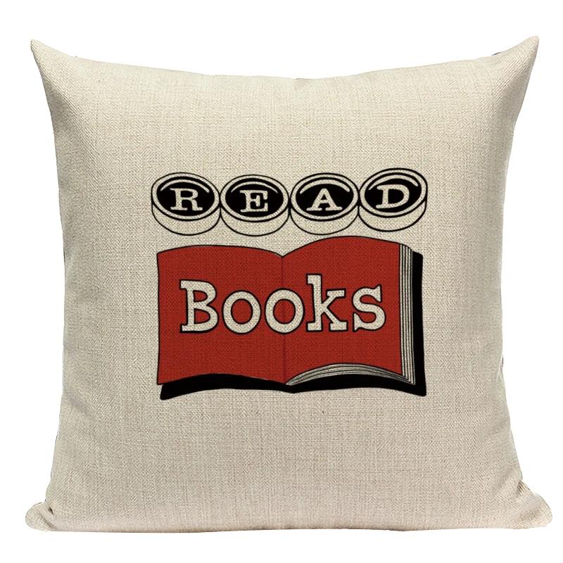 Cute Letter Print Pillow Case Square Cushion Cover Decorative For Sofa Bedroom Living Room Seat Car Office Home Decor