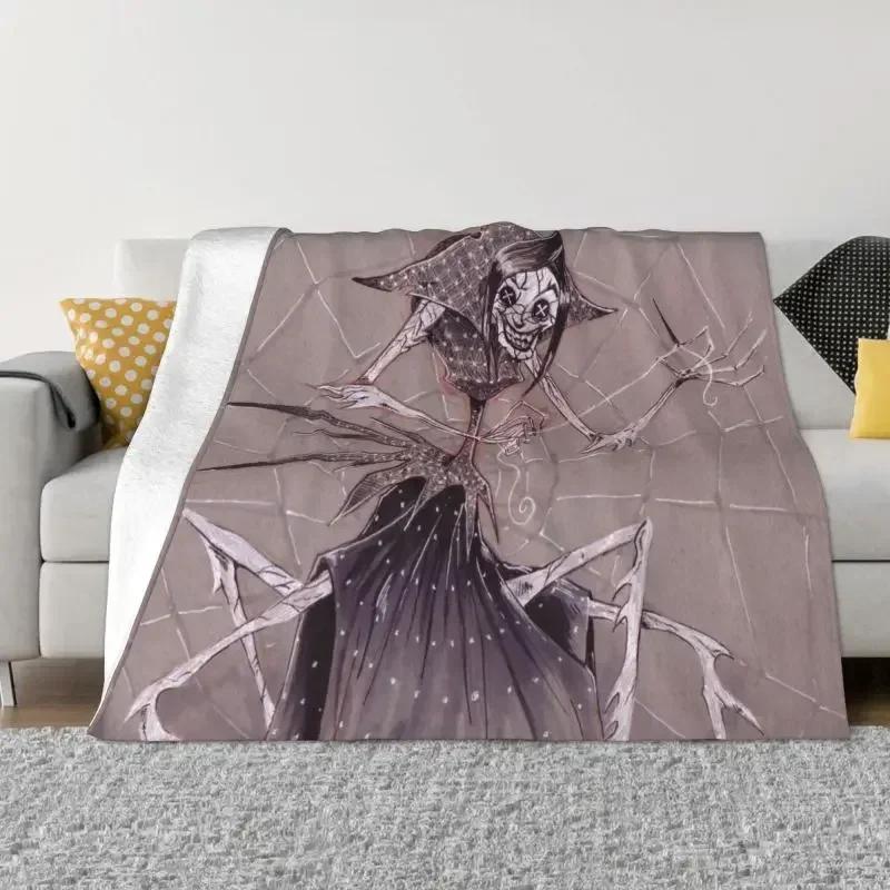 Coraline Doll Movie Blanket 3D Print Soft Flannel Fleece Warm Throw Blankets for Office Bed Couch Bedspreads Chibi Horror