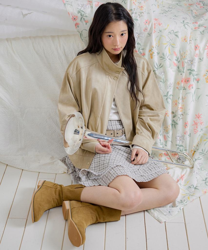 Ollibeudeollibeu Check Frill Tiered Skirt Oe6Ms3070
