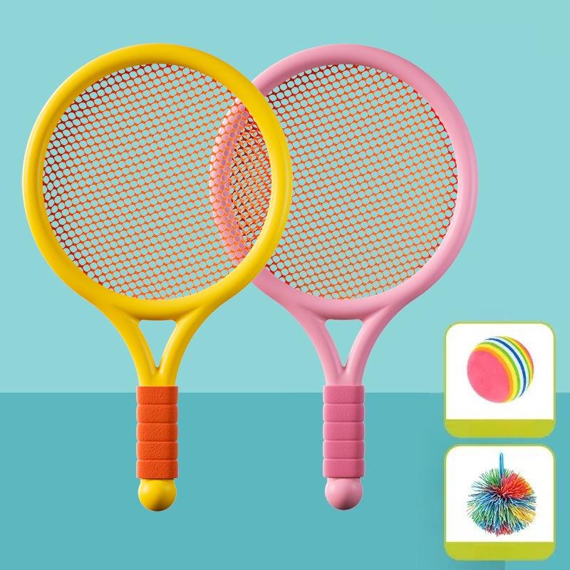 Creative Children's Badminton Racket Elastic Racket Parent-child Interaction Outdoor Sports Tennis Racket Set Puzzle Toy Gift