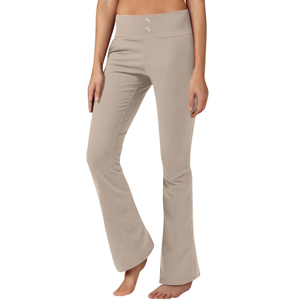 Yoga Pants For Women Dressy Business Casual Pull On Slacks High Waisted Stretchy Work Pants With Pockets