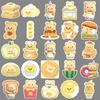 50 3D Butter Bear Graffiti Stickers Cartoon Cute Creative Decorative Mobile Phone Water Cup Suitcase Guka Stickers