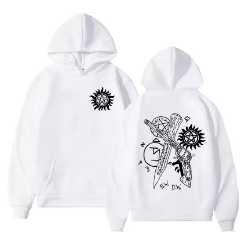 New Supernatural Print Hoodie Women Men Causal Fashion Harajuku Hip Hop Y2K Long Sleeve Pullover Autumn Winter Fleece Sweatshirt