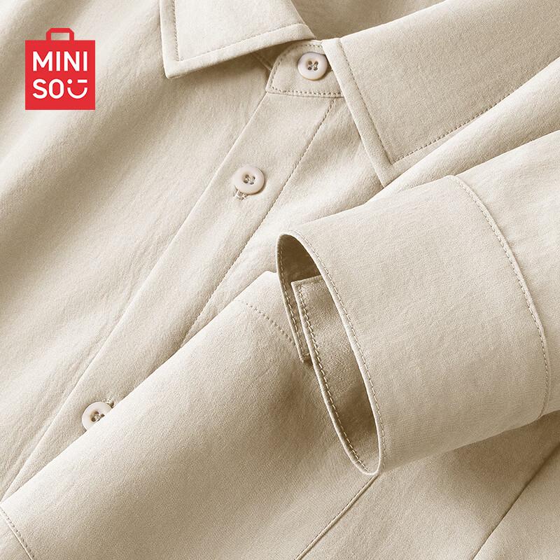 MINISO Men s Casual Loose Fit Ice Silk Shirt 3XL