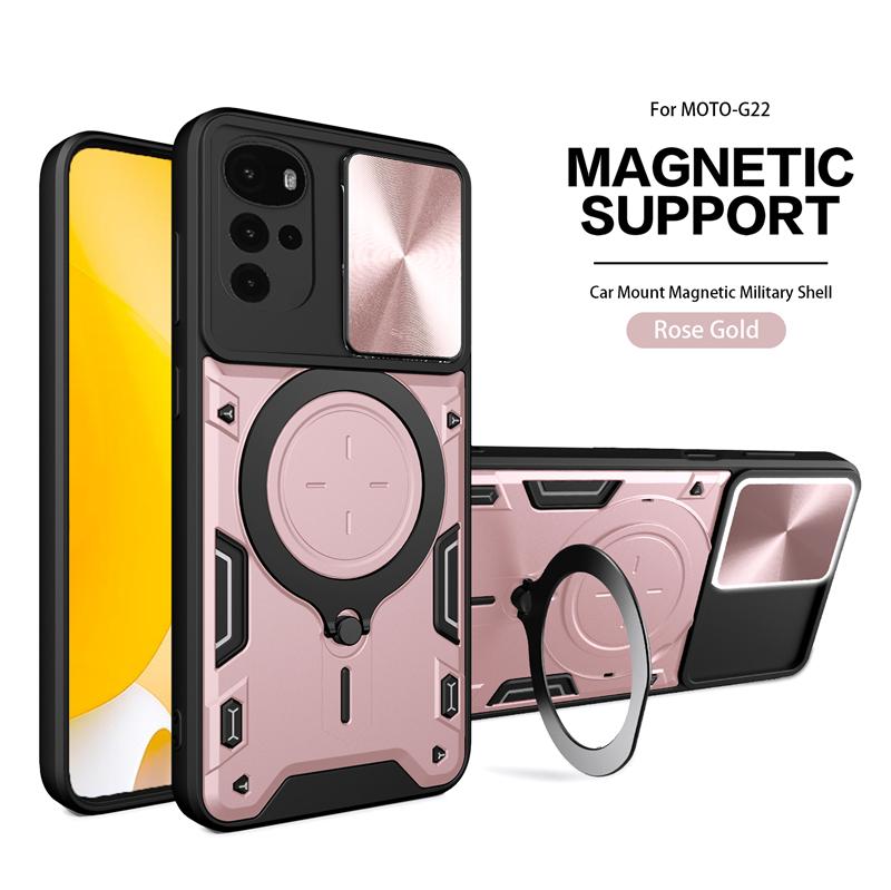 For Motorola Moto G22 E32 Case Ring Holder Slide Lens Protection Phone Case For Moto G22 G 22 E 32 Armor Shockproof Back Cover