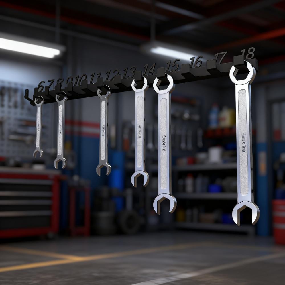 Car dashboard quality wrench sorting rack, portable wall mounted shelf for home use, entrance wall mounted black digital hook