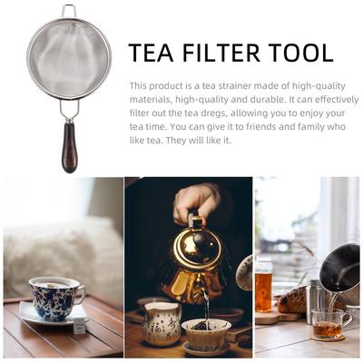 Premium Stainless Steel and Ceramic Tea Filter with Uniform Mesh Design for Home Use Ergonomic Handle Convenient Loose Tea