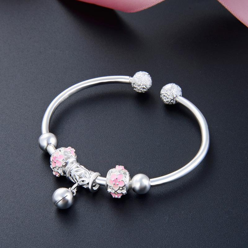 

Южная Корея East Gate S999 Серебряный браслет для ног Женская мода Круглый браслет с шариками Instagram Студенческий цветок Капельное масло Ювелирные изделия Adjustable size