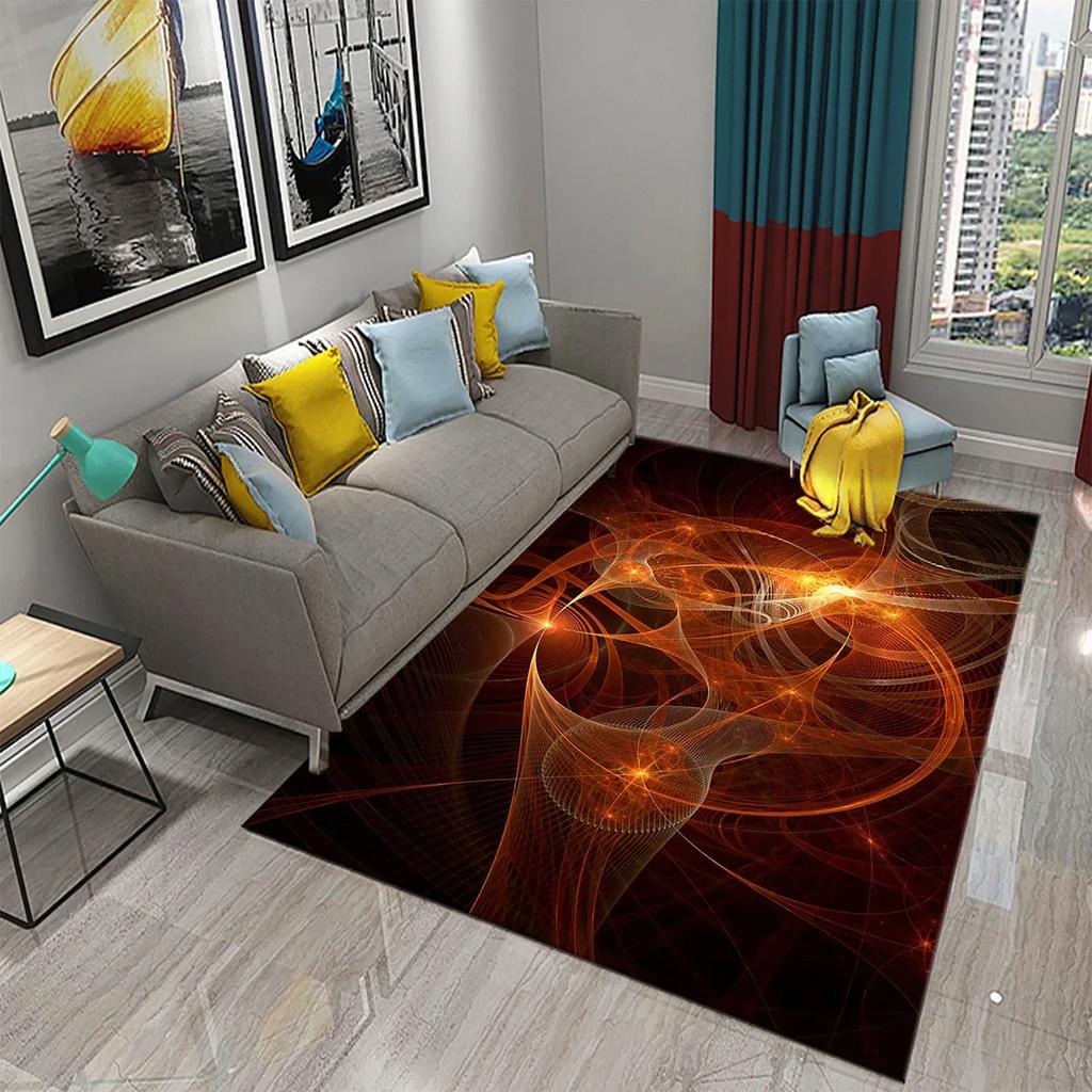 Colorful Surreal Abstract Psychedelic Art Carpet Non Slip Comfort Floor Carpet Home Decor Mat for Living Room Bedroom Area Rugs
