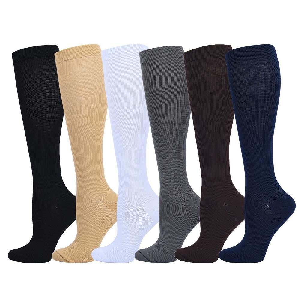 HYSAIXIA Brand New 5/6 Pairs Compression Socks Blood Circulation Men Women Pressure Running Stockings Nylon Varicose Veins