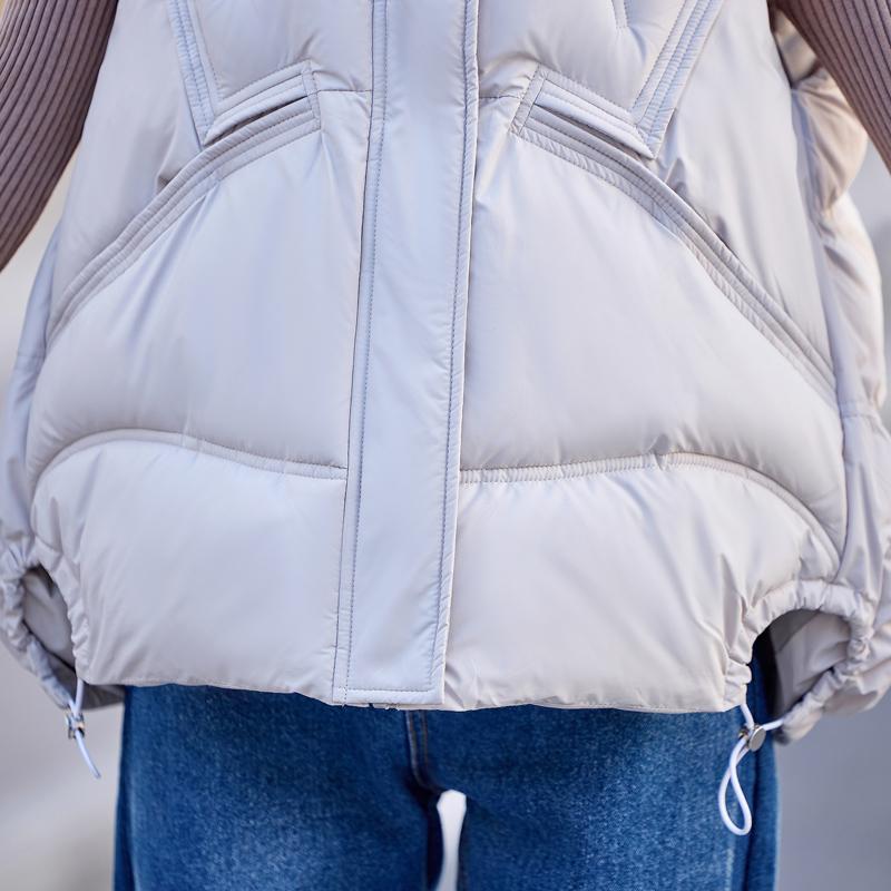 Moda Inverno Caldo Gilet Corto Donna Capispalla Elegante Spesso Senza Maniche Piumino Giubbotti da Donna