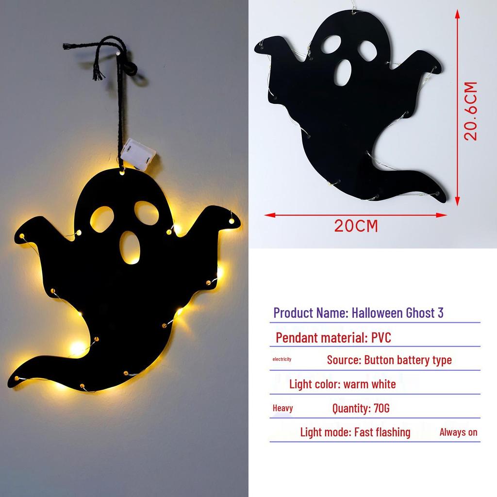 Cross-Border Halloween Ghost Pumpkin LED String Lights - Spooky Festival Decor for Parties