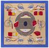 Luxury Brand Twill Silk Scarf Pumpkin Court Carriage Square Scarf New Design Print Kerchief Women Neck Shawl Wraps 130cm
