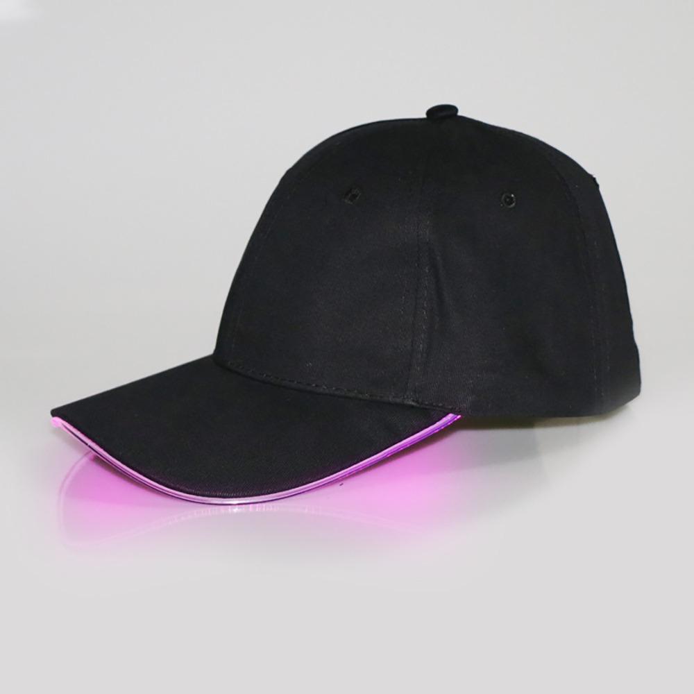 Cotton Flashing Glow Rave Party Cap Adjustable Hip-hop Luminous Hat  Stage Performance