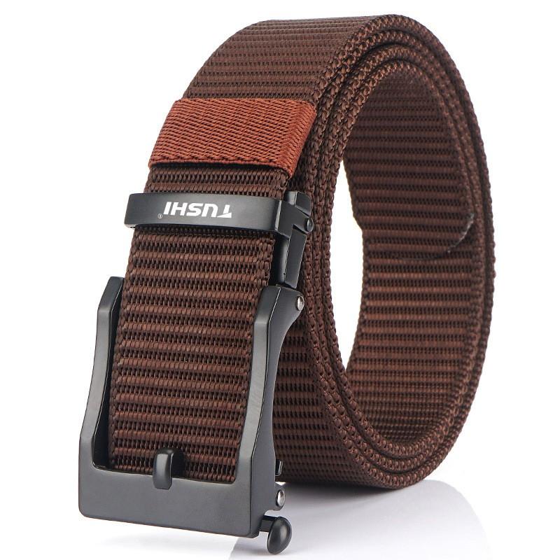 Direct Sales All-matching Canvas Outdoor Automatic Buckle Belt Men's Quick-drying Nylon Zinc Alloy Jeans