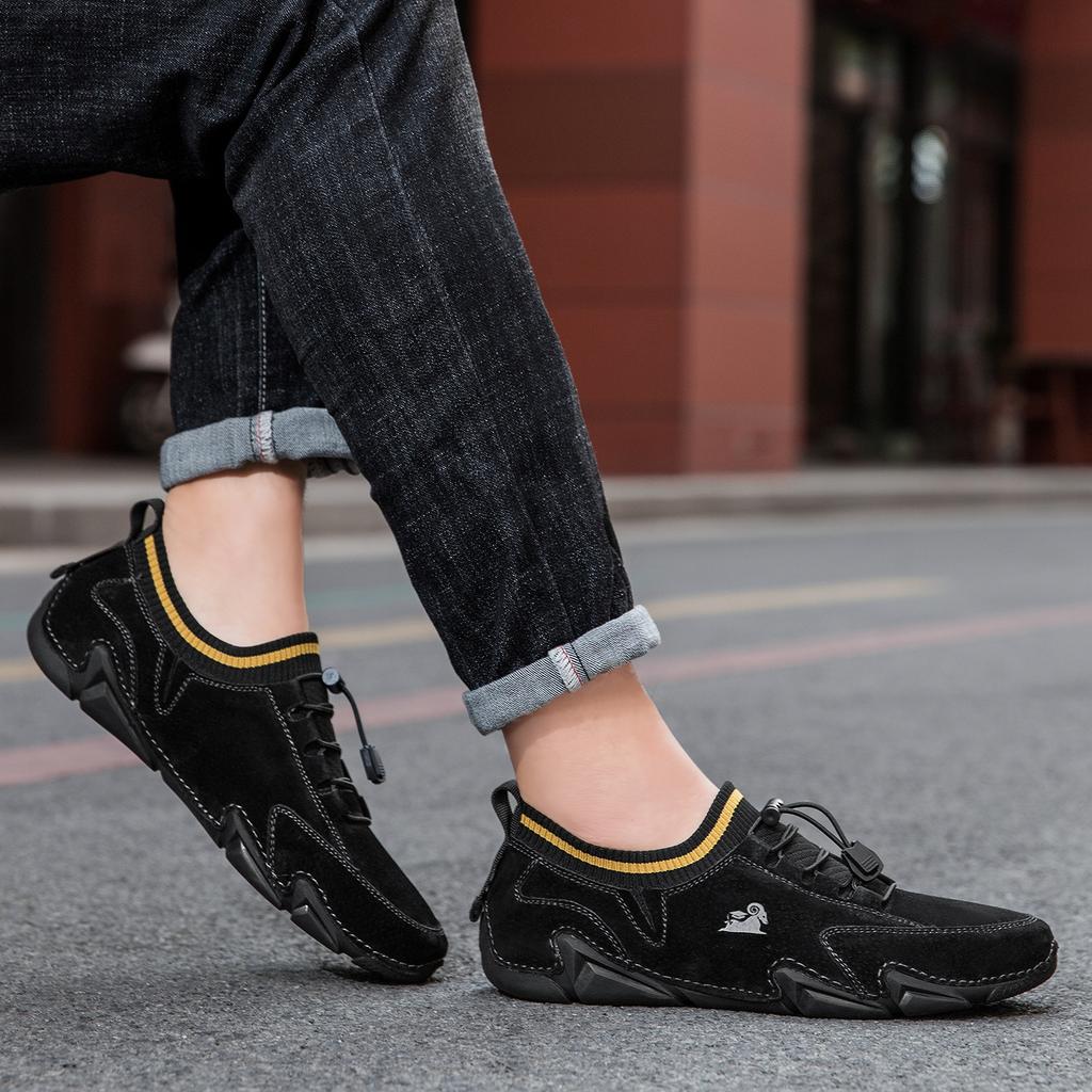 Leather popular men's shoes low-top men's casual shoes Martin shoes men's octopus men's shoes socks large size shoes