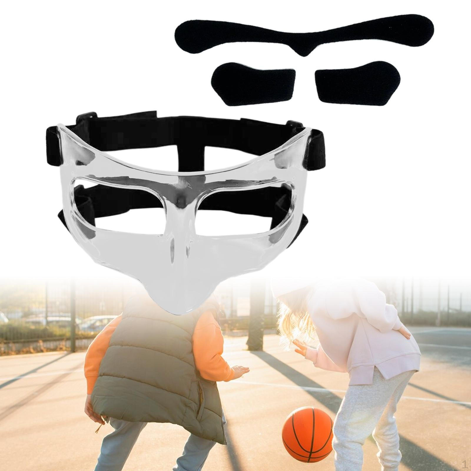 

Баскетбольная маска для лица, защитная маска для сломанного носа, футбол Clear Black Sticker