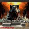 Tyrannosaurus rex dinosaur attack Digital printing polyester wall tapestry suitable for use in living rooms offices bars party