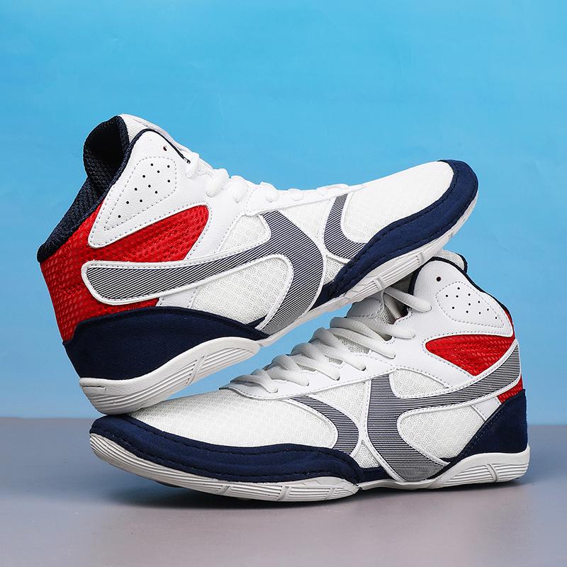 2025 Hot Selling Professional Rebound Wrestling Shoes Competitive Comfortable Boxing Shoes Foot Protecting Outdoor Sports Shoes