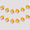 6Pcs/12pcs Birthday Customizable Portrait Digger Tractor Hard hat Pattern Banner Children Birthday Parties Cute Banner Decor
