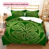 Motif Écusson du Celtic FC Literie Décoration de Maison Cadeau d'Anniversaire (1 housse de couette + 2 taies d'oreiller, sans garniture.)
