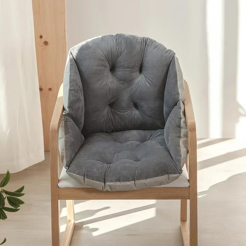 Plush Dining Chair Cushion Thickened Warm Cushion In Winter Office Lumbar Cushion Computer Chair Cushion Warm One-piece Cushion