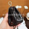 Handmade Cowhide Retro Storage Bag, Cow Hide Storage Bags with Handles, Key Case