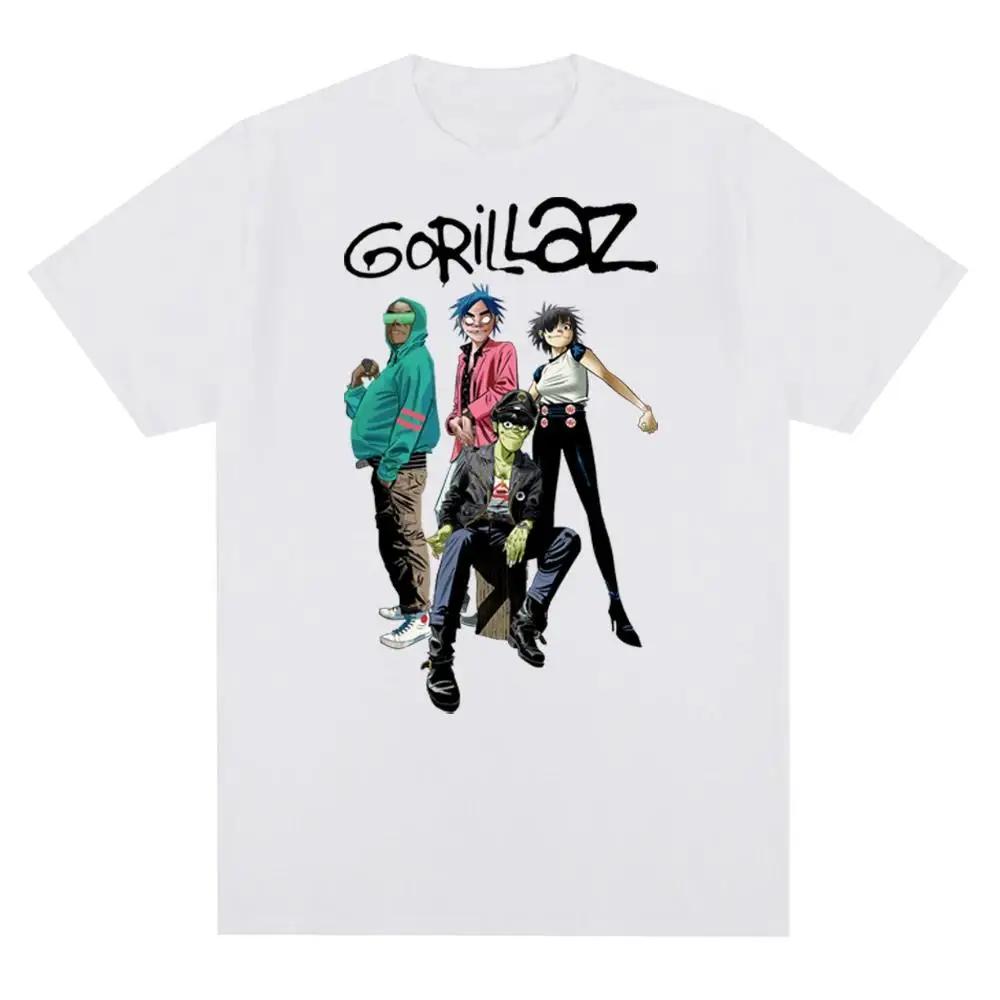 Music Band Gorillazs Punk Rock Print T Shirt 90s Casual Fashion Short Sleeve Plus Size T Shirt Unisex Harajuku Summer Tees
