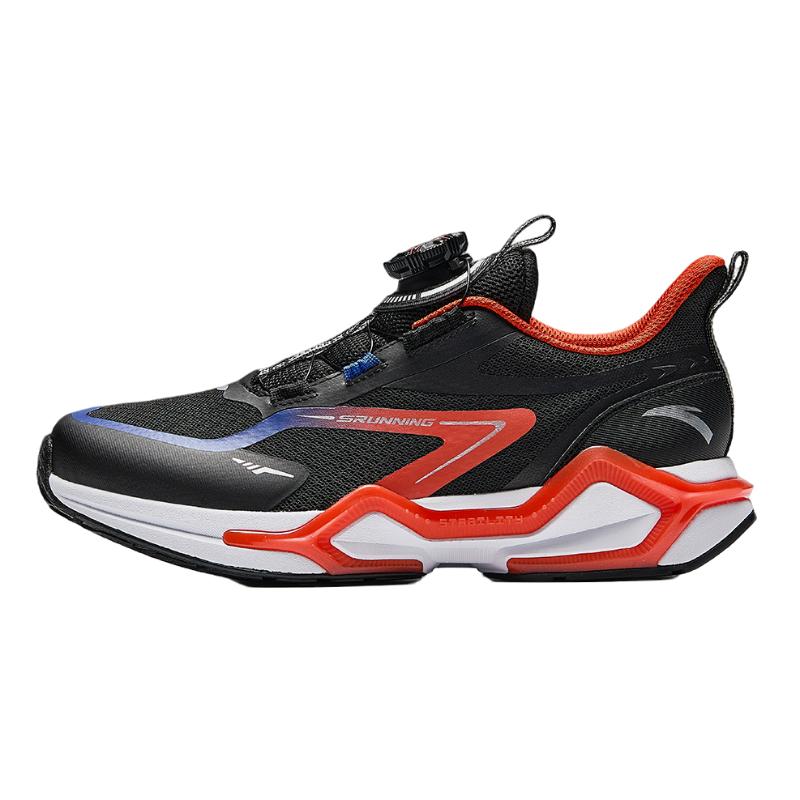 Anta Kids Bow Speed 2.0 Running Series Fashion Sports Simple Versatile Kids Running Shoes Kids Running Shoes Black Vibrant-Orange A12445535-3