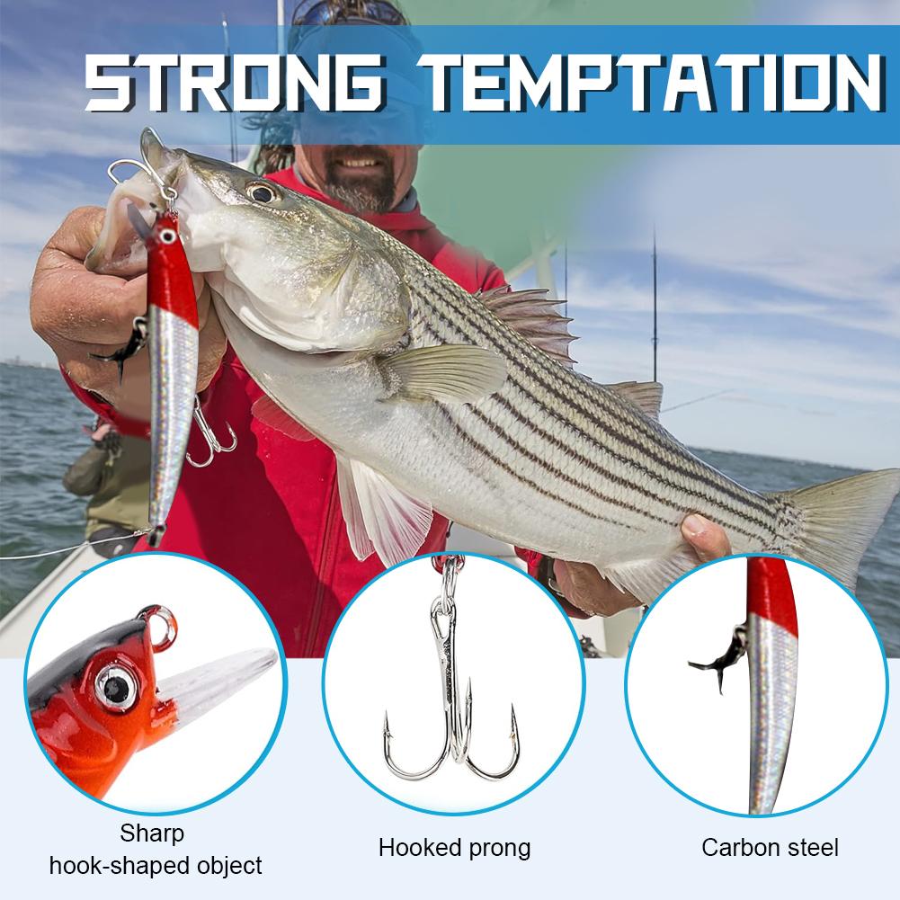 Fishing Lure Kit Minnow Metal Hooks with Box Fishing Lure Set Artificial Soft Baits Set Bait Tackle Kit Fishing Gear Accessories