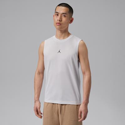 Jordan Tank Tops Men s White Crew Neck Moderate Straight Fit M