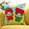 Cute M-Monchhichi Various Sizes Square Pillow Case For Car Home Bedchamber Decor