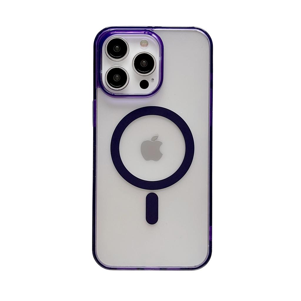 The translucent matte skin-feel magnetic case is suitable for the iPhone 15 Pro Max magnetic 14, skin feel 13, large hole 12, color translucent 11