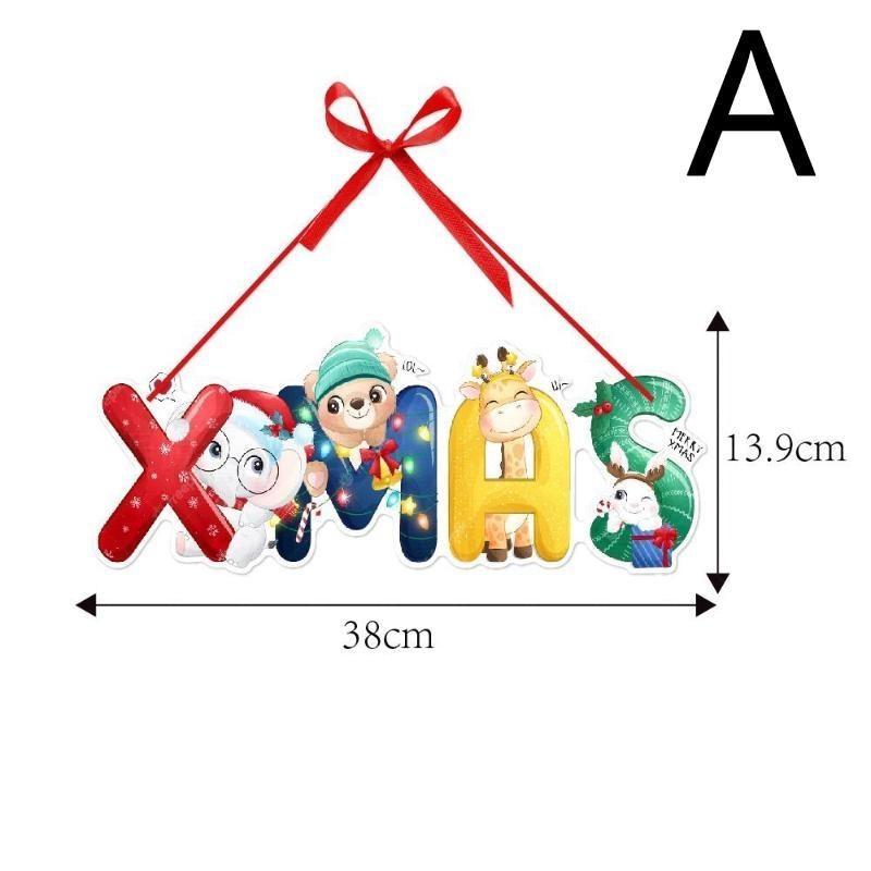 Christmas Door Hanger New Year Party Pendants Xmas Tree Hanging Oranments Santa Claus Snoweman Christmas