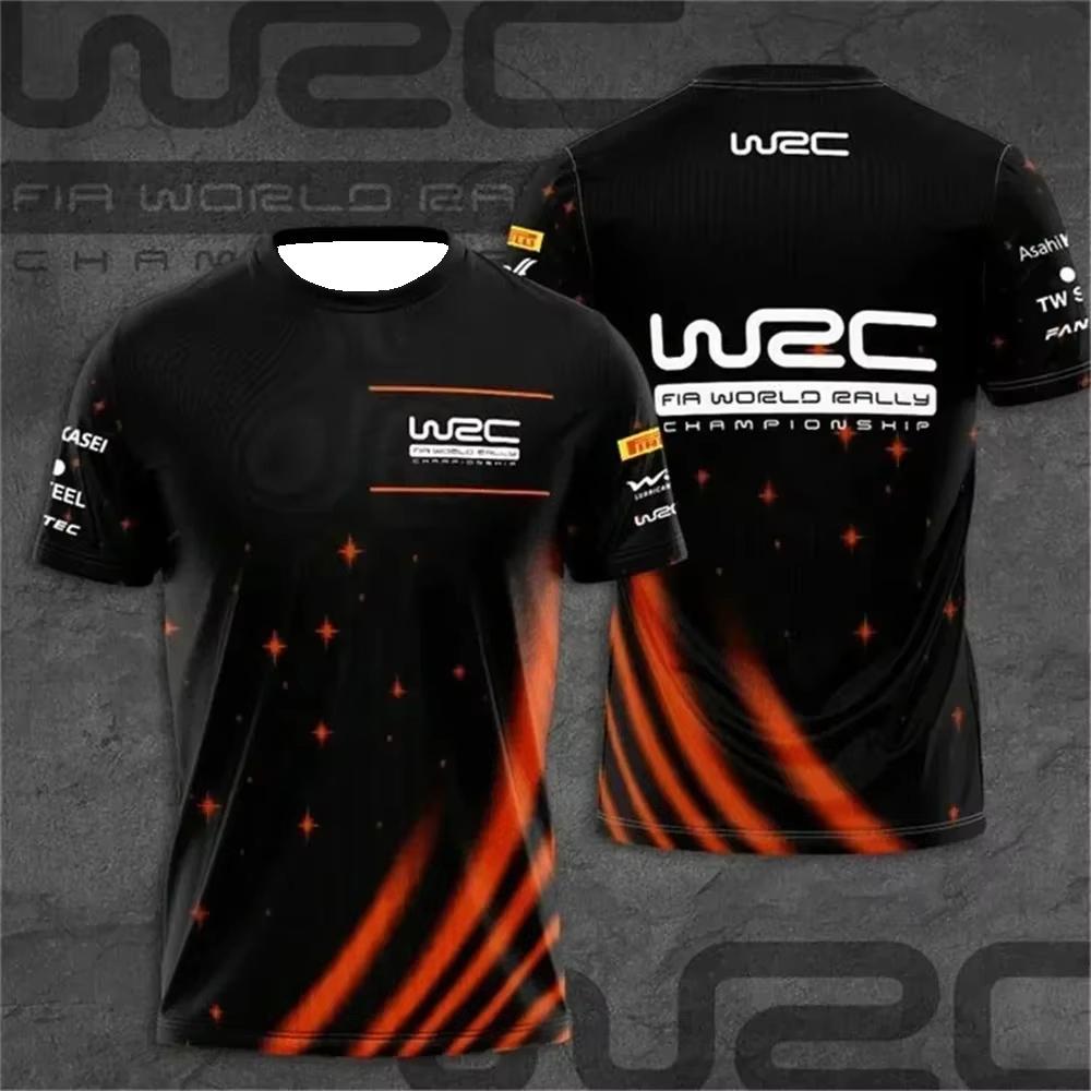 Boy 3D T-shirt  Boy’s and Kids WRC World Rally Championship Graphic Tee Printed Breathable Quick-Dry Family Matching Summer Sports T-Shirt