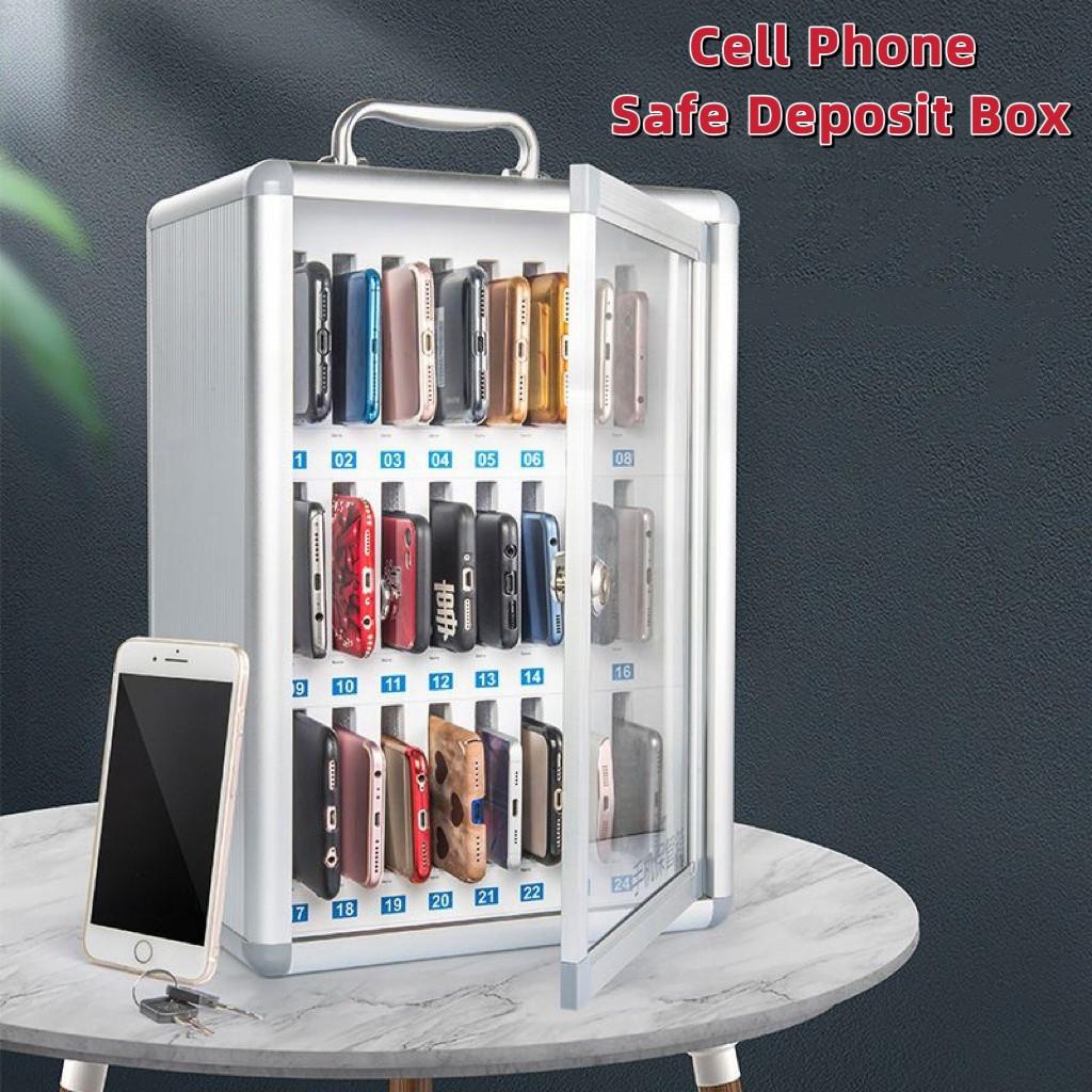 Cell Phone Safe Deposit Box Portable Phone Storage Box Transparent Restaurant Employee Storage Student Meeting Factory Locker