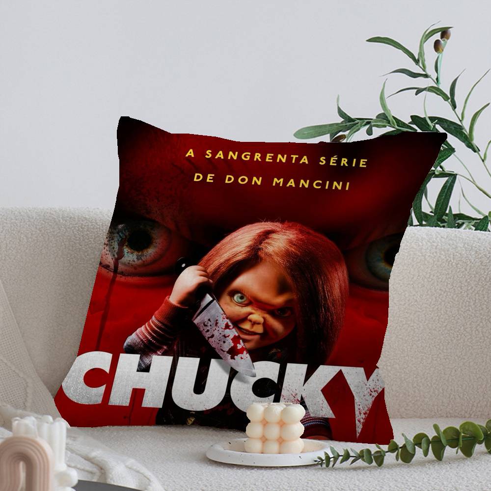 CChucky Horrorfilm Kissen Geschenk Heim Büro Dekoration Schlafzimmer Sofa Auto Kissenbezug Hülle x