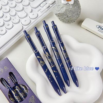 4pcs Aviation Rabbit Gel Pens Set Gold Doodle 0.5mm Ballpoint Black Color Ink for Writing