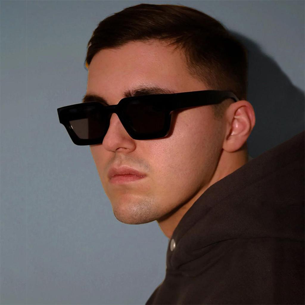 1pc Women's Sunglasses New Thick Frame Sunglasses Trend Box Foreign Trade Glasses Personality Big Frame Sunglasses WOMEN'S Sunglasses MEN'S Sunglasses