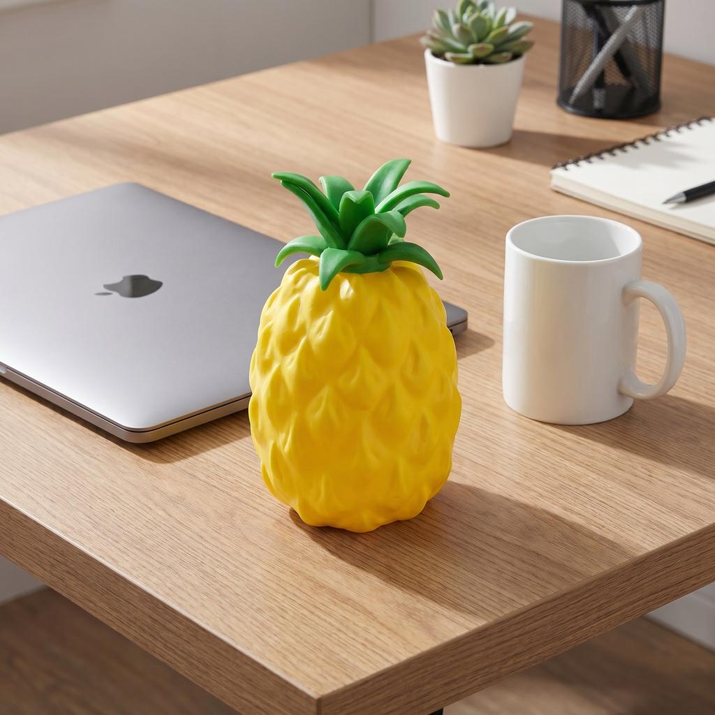 Pineapple Shaped Soft Silicone Sensory Fidget Toy Squeeze Stress Relief Toy for Adults and Kids Durable and Portable