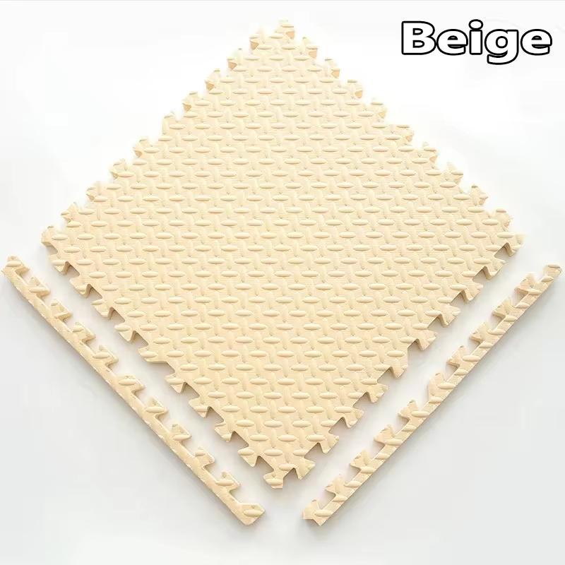 6PCS Sports Gym Mat Protection EVA Leaf Grain Floor Mats Yoga Fitness Non-Slip Splicing Rugs Thicken Shock Room Workout 30*30cm