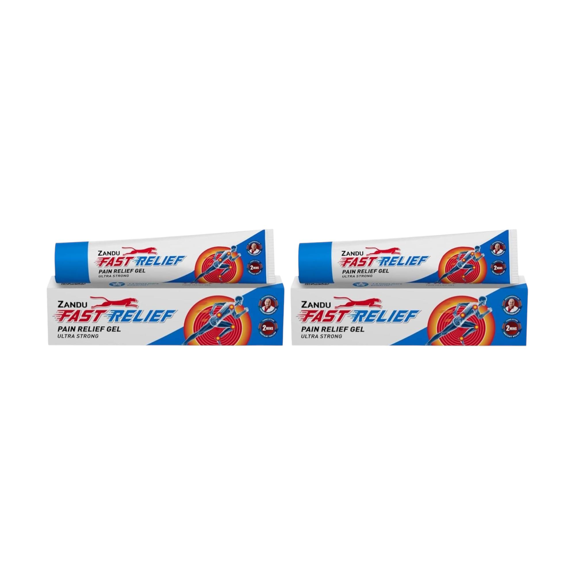 Zandu Fast Relief Gel 45 ml Muscle Comfort Gel For Back Neck Shoulder Soothing Care With Deep Heat Action Formula Pack of 2
