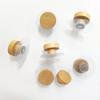 10pcs Natural Wooden Material Round Wall Hook No-Drill Adhesive Hook  Entryway