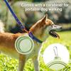 Portable Pet Folding Bowl with Carabiner Food Grade Silicone for Dogs Cats Outdoor Travel Walking Feeding Water Drinking Bowl