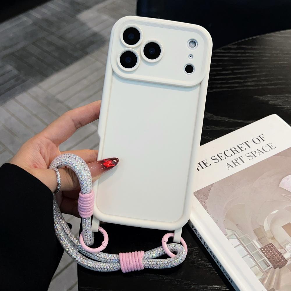 Wrist Strap Lanyard Soft Silicone Case For iPhone 17 Pro Max 16 15 14 13 12 11 XR XS X 7 8 Plus Lens Protection Shockproof Cover
