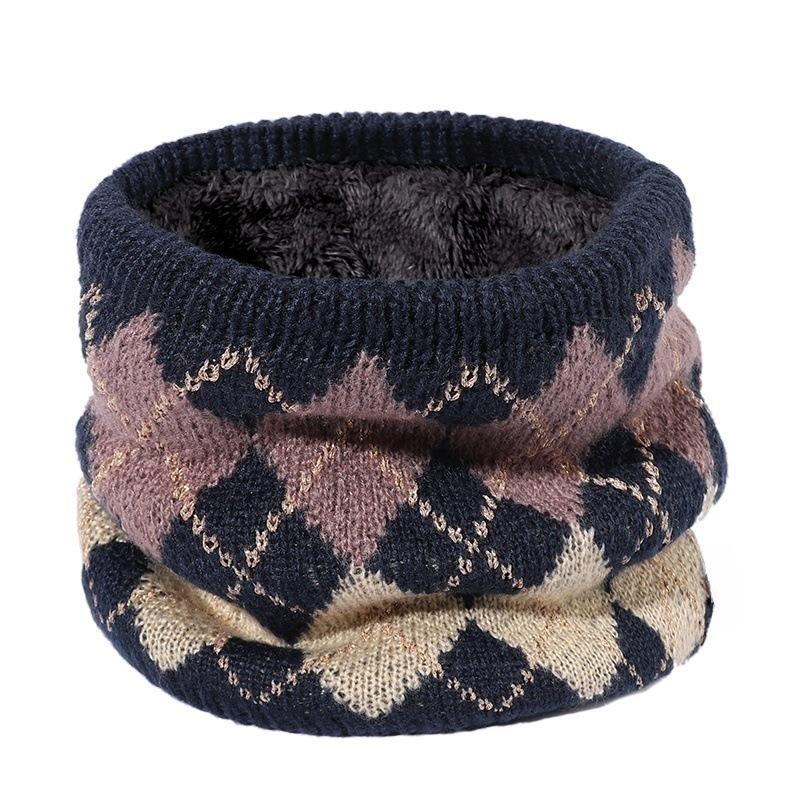 Thick Knit Fleece-Lined Snood: Winter Neck Warmer for Outdoor Cycling