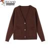 Women's V-Neck Knit Cardigan Sweater